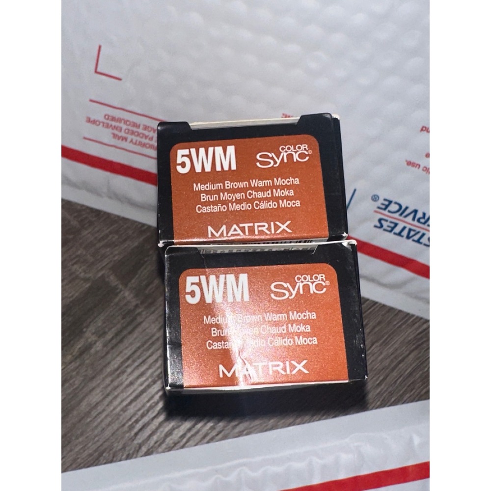Matrix Color Sync 5WM Medium Brown Warm Mocha Demi Permanent Hair Color Lot of 2
